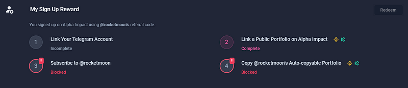 Alpha Impact's Referral Program | Referee's Tasks